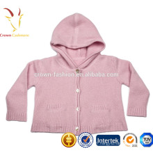 Bébé enfants Cachemire pull garçon / fille à capuche cardigan tricot